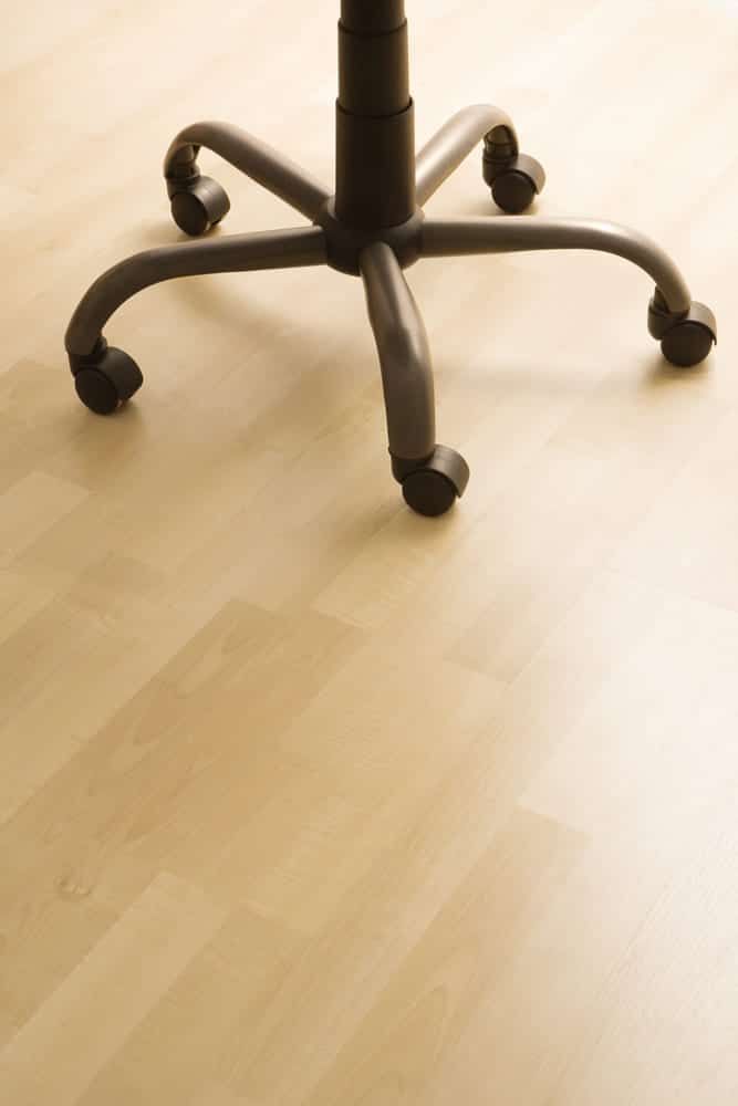 office chair on wooden floor