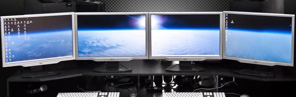 best dual and multi monitor desk