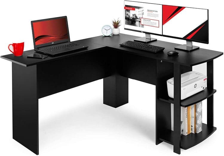  Best Choice Products L-Shaped Corner Computer Desk