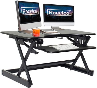 Rocelco Height Adjustable Standing Desk Converter