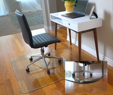 Glass Chair Mat with Exclusive Beveled Edge