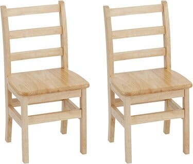 Hardwood 3-Rung Ladder-back Chair