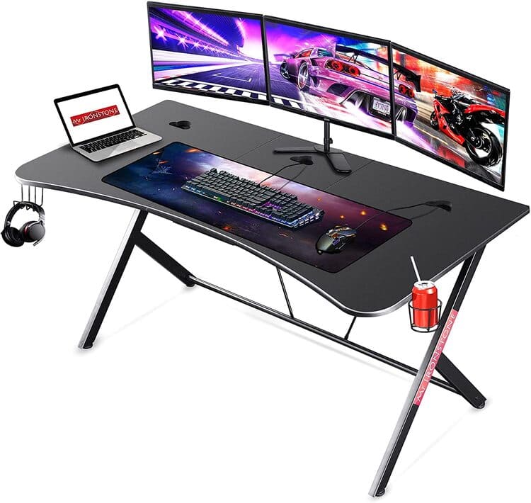 Mr IRONSTONE Large Gaming Computer Desk