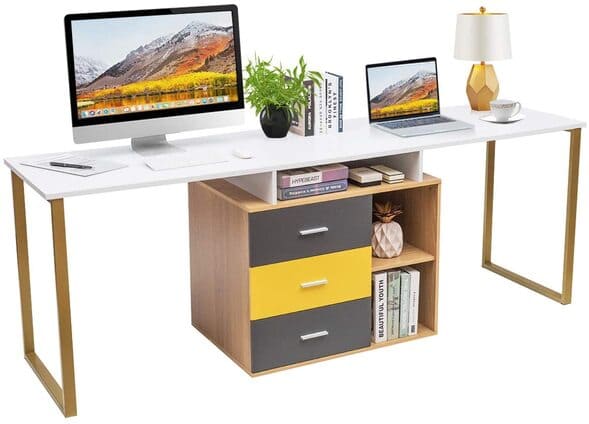 Tangkula 87 inch two Person desk