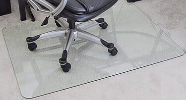 Tempered Glass Chair Mat for Carpet and Hard Floors
