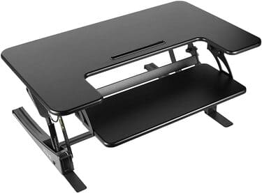 VIVO Black Height Adjustable 36 inch Stand up Desk Converter