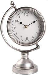 Vintage Sliver Metal Tabletop Clock