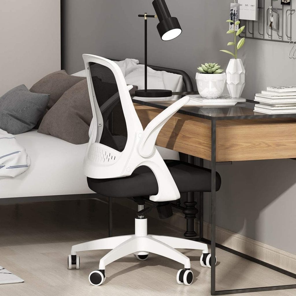 white hbada desk chair in room