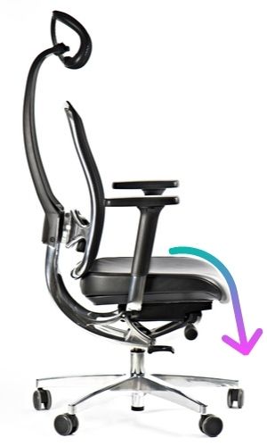 desk chair with waterfall edge