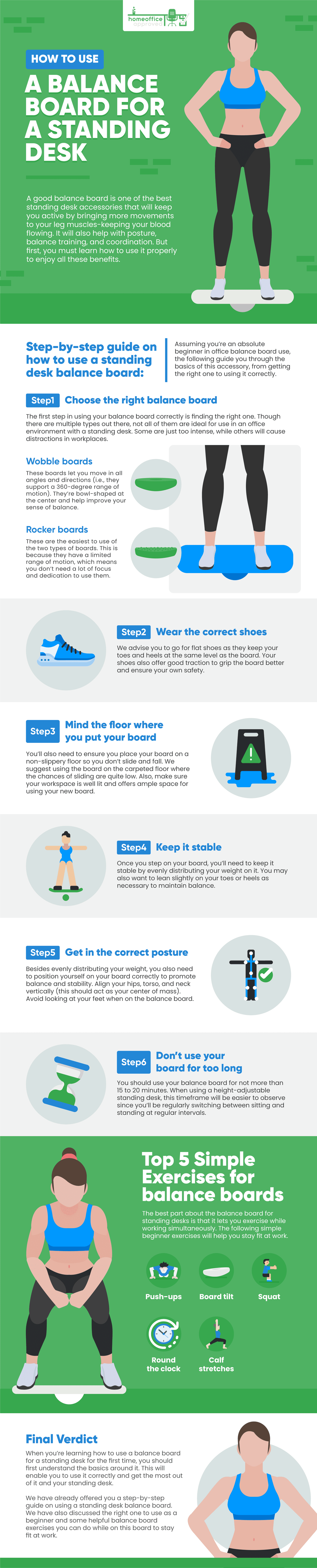 how to use a balance board infographic