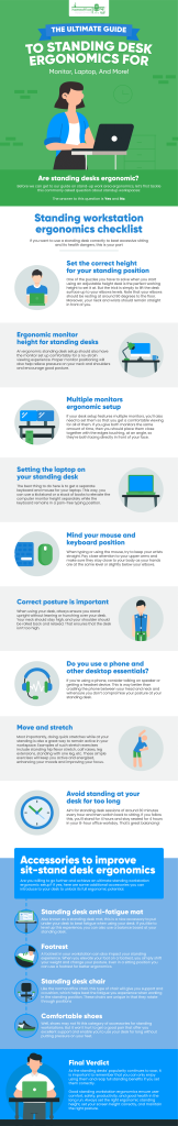 standing desk ergonomics infographic